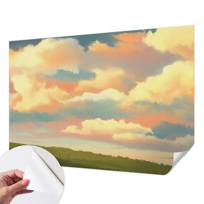 Fototapet för barn med himmel och moln