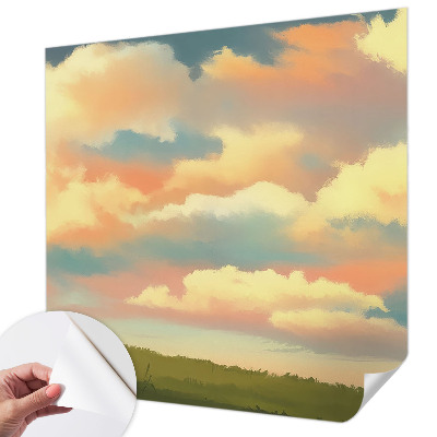 Fototapet för barn med himmel och moln