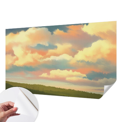 Fototapet för barn med himmel och moln