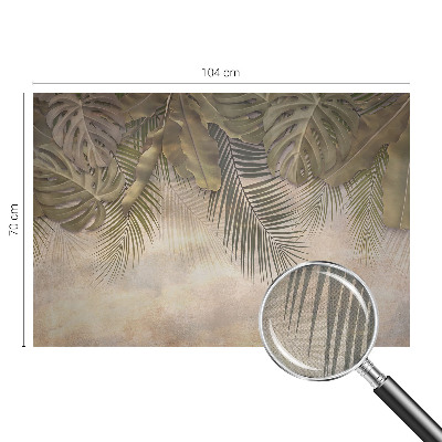 3D fototapet med motiv av tropiska löv