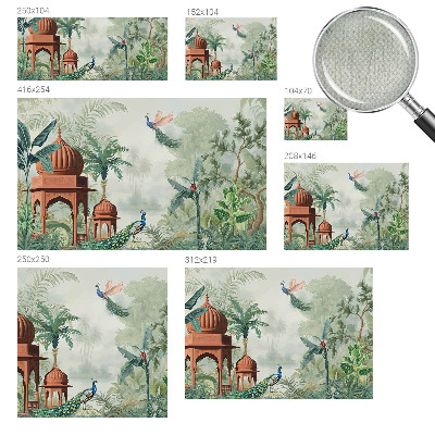 Självhäftande fototapet Påfågelträdgårdar