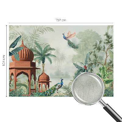 Självhäftande fototapet Påfågelträdgårdar