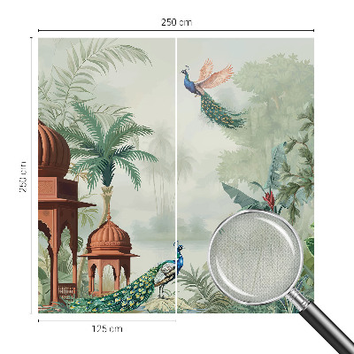 Självhäftande fototapet Påfågelträdgårdar