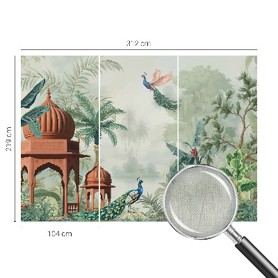 Självhäftande fototapet Påfågelträdgårdar