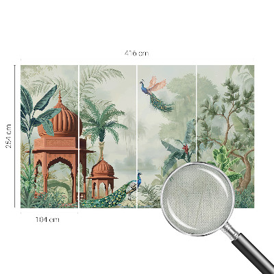 Självhäftande fototapet Påfågelträdgårdar