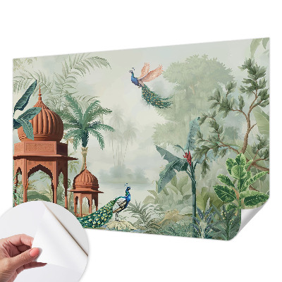 Självhäftande fototapet Påfågelträdgårdar