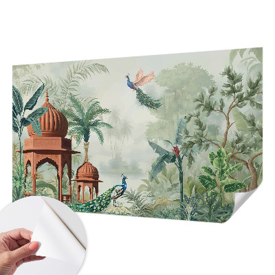 Självhäftande fototapet Påfågelträdgårdar