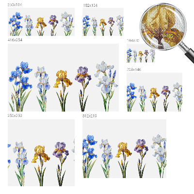 Peel and stick fototapet Irisblommor
