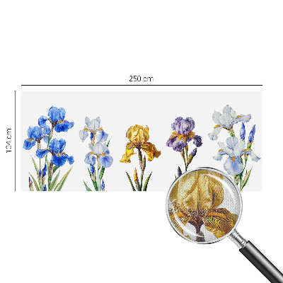 Peel and stick fototapet med motiv av irisblommor