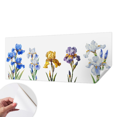 Peel and stick fototapet med motiv av irisblommor