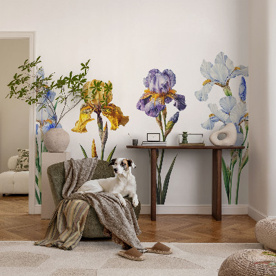Peel and stick fototapet med motiv av irisblommor