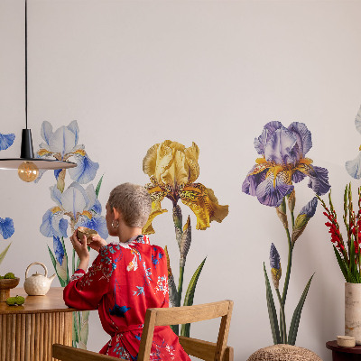 Peel and stick fototapet med motiv av irisblommor
