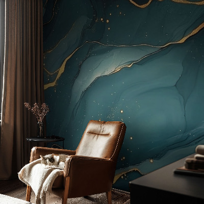 Fototapet barn med en mörkblå abstrakt design