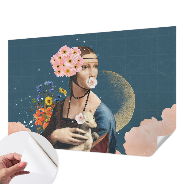 Fototapet för barn i blommigt mönster med elegant design