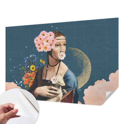 Fototapet för barn i blommigt mönster med elegant design