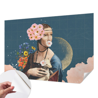 Fototapet för barn i blommigt mönster med elegant design
