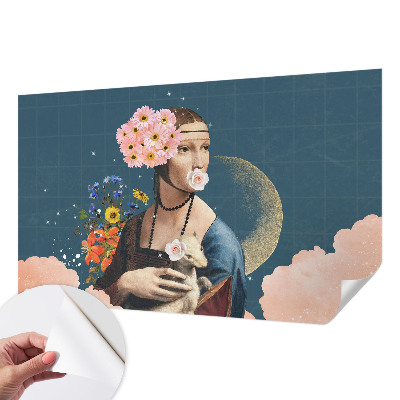 Fototapet för barn i blommigt mönster med elegant design