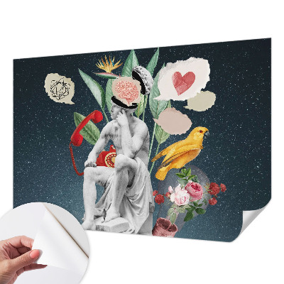 Självhäftande fototapet med surrealistisk konst