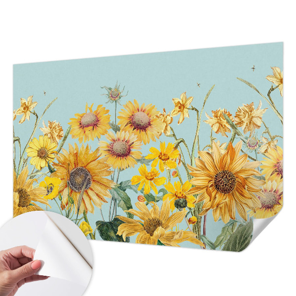 Självhäftande fotovägg med motiv av en sommarträdgård
