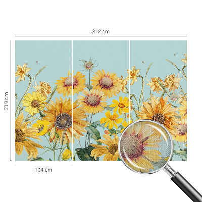 Självhäftande fotovägg med motiv av en sommarträdgård