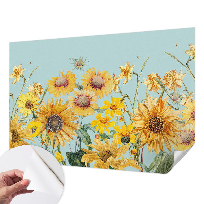 Självhäftande fotovägg med motiv av en sommarträdgård