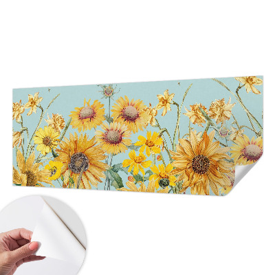 Självhäftande fotovägg med motiv av en sommarträdgård