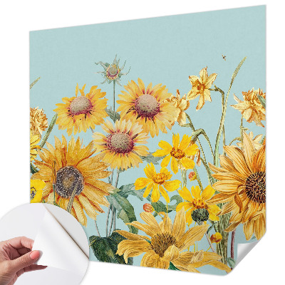 Självhäftande fotovägg med motiv av en sommarträdgård