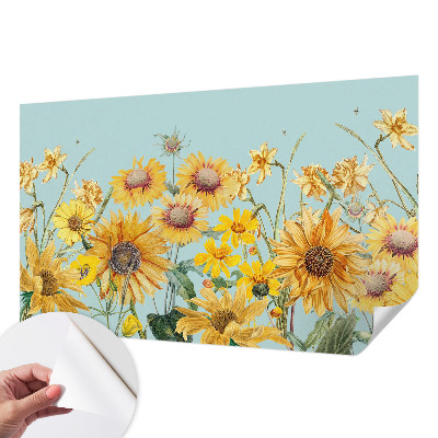 Självhäftande fotovägg med motiv av en sommarträdgård