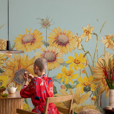 Självhäftande fotovägg Sommarträdgård