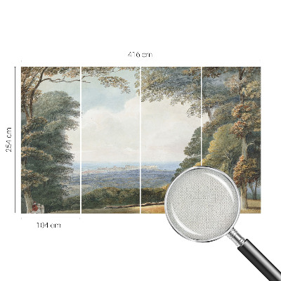 3D fototapet Skogsmark