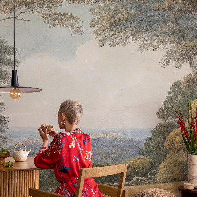 3D fototapet Skogsmark