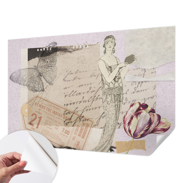 Fototapet barn Nostalgisk collage