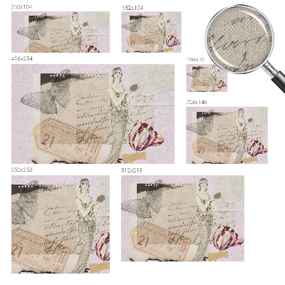 Fototapet barn Nostalgisk collage