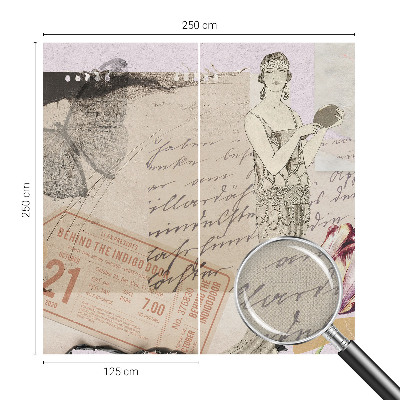 Fototapet barn Nostalgisk collage