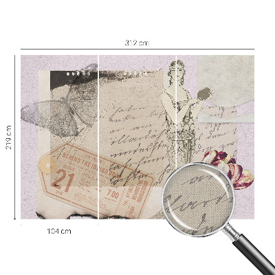 Fototapet barn Nostalgisk collage