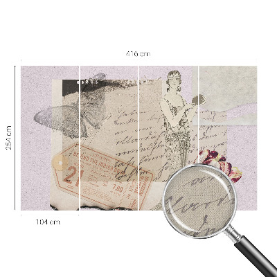 Fototapet barn Nostalgisk collage