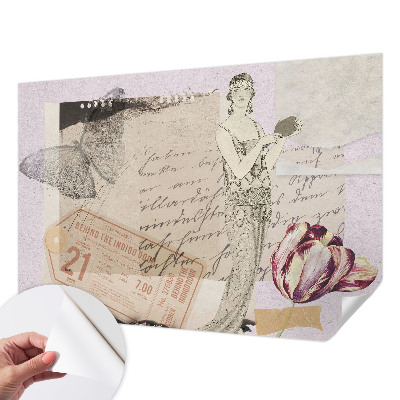 Fototapet barn Nostalgisk collage