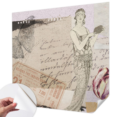 Fototapet barn Nostalgisk collage