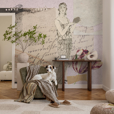 Fototapet barn Nostalgisk collage