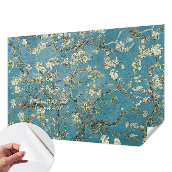 Peel and stick fototapet med blommande grenar