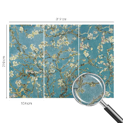 Peel and stick fototapet med blommande grenar