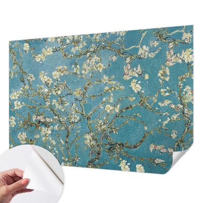 Peel and stick fototapet med blommande grenar