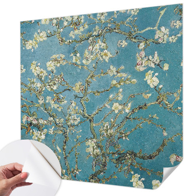 Peel and stick fototapet med blommande grenar
