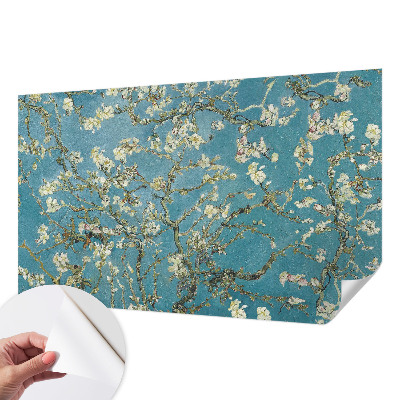 Peel and stick fototapet med blommande grenar