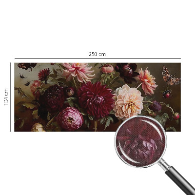 Självhäftande fototapet med ett blommigt mönster med majestätisk karaktär