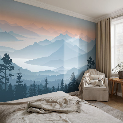 Fototapet för barn Bergspanorama