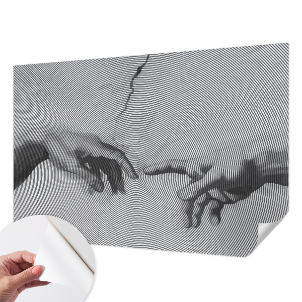 3D fototapet med motiv av hypnotiska händer