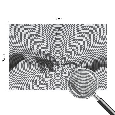 3D fototapet med motiv av hypnotiska händer