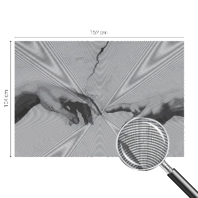 3D fototapet med motiv av hypnotiska händer