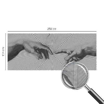 3D fototapet med motiv av hypnotiska händer